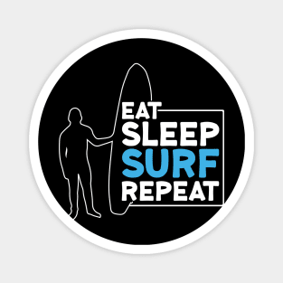 Surfer: Eat, Sleep, Surf, Repeat Magnet